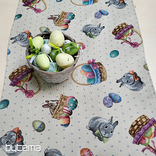 Nappe tapisserie, écharpe LAPIN DE PÂQUES