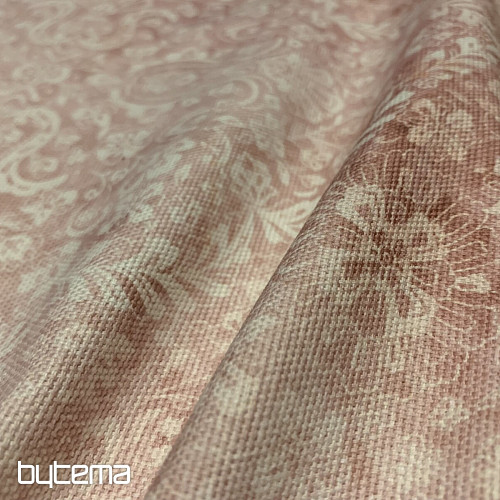 Nappe vieux rose avec dentelle 70x70