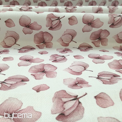 Tissu décoratif MONTANA VIEUX FLEURS ROSE