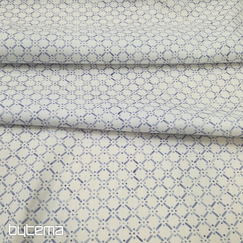 Tissu déco Grid bleu