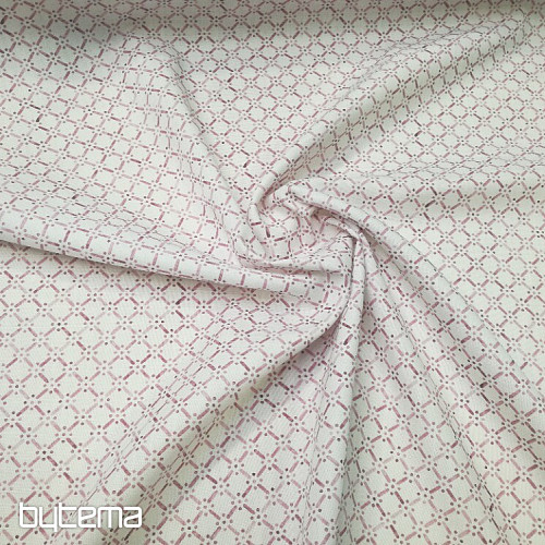 Tissu déco Montana treillis vieux rose