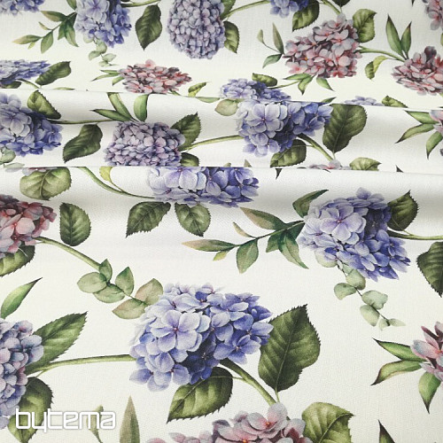 Tissu décoratif HORTENSIAS VIOLET