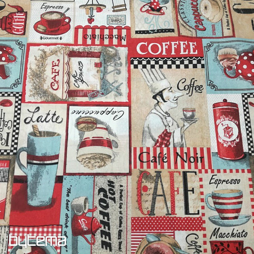 Tissu décoratif TEMPS DU CAFÉ