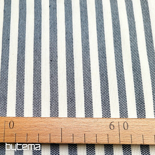 Tissu déco LEO GRIS rayure grise