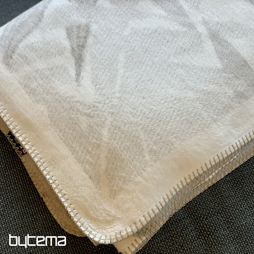 Couverture en coton BAMBOO feuilles beiges 2218/80