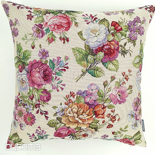 Housse de coussin tapisserie FLEURS