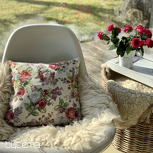 Housse de coussin tapisserie FLEURS