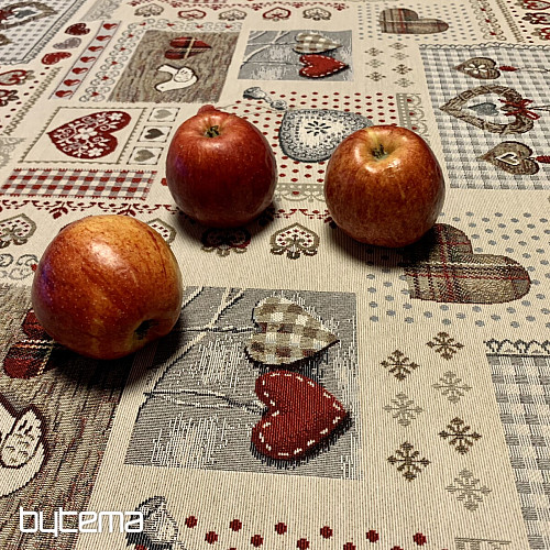 Nappe et foulard tapisserie COEUR DE NATURE II