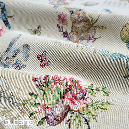 Tissu à tapisserie LAPIN DE PÂQUES BEIGE