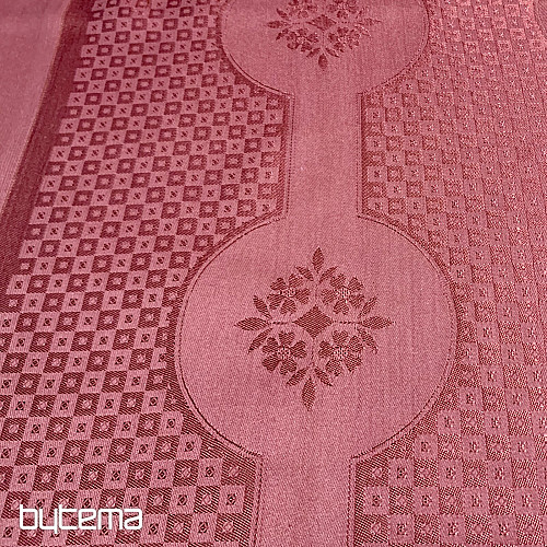 Nappe Damas terre cuite 120x140