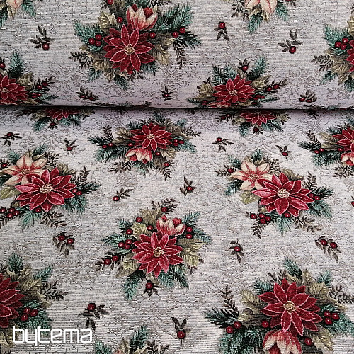 Tissu à tapisserie ROSE DE NOËL
