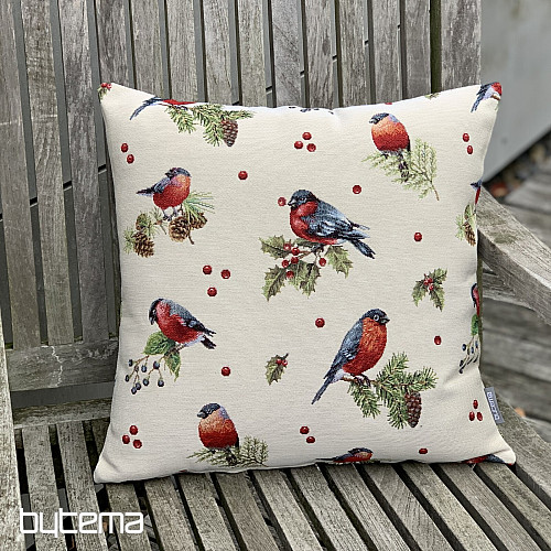 Housse de coussin tapisserie WINTER BIRD