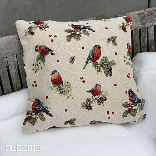 Housse de coussin tapisserie WINTER BIRD
