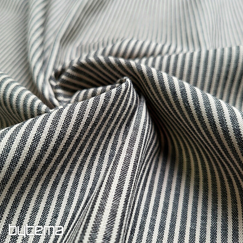 Tissu coton RAYURE NOIRE