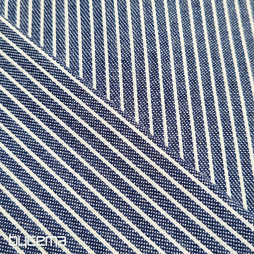 Décor. tissu RAYURE BLEU MARINE