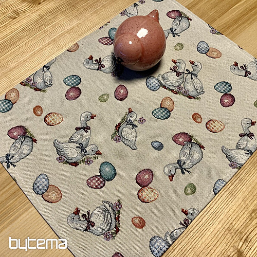 Dressage de table de Pâques - Oies blanches