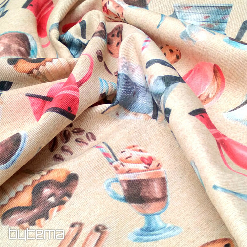 Tissu décoratif CAFÉ
