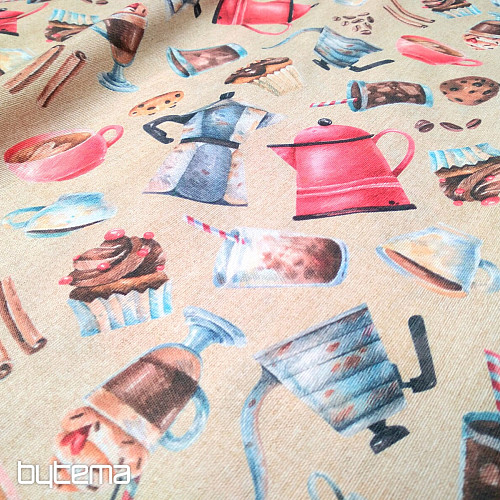 Tissu décoratif CAFÉ