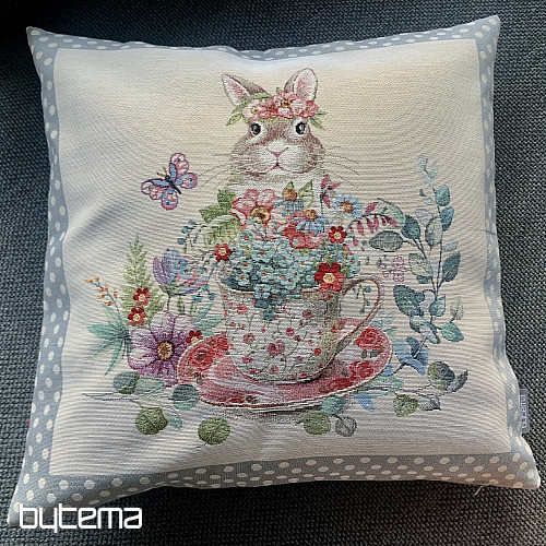 Housse de coussin tapisserie BARE IN A MUG gris
