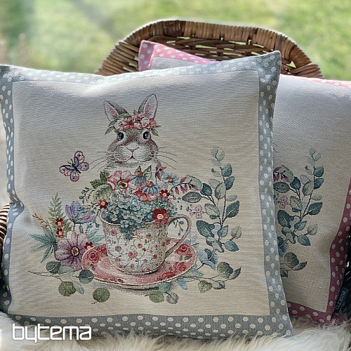 Housse de coussin tapisserie BARE IN A MUG gris