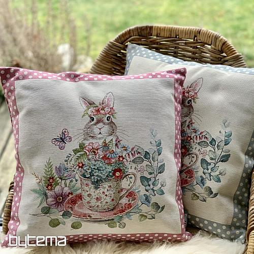 Housse de coussin tapisserie BARE IN A MUG gris