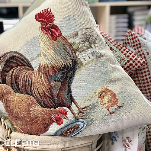 Housse de coussin Gobelin FAMILLE POULET