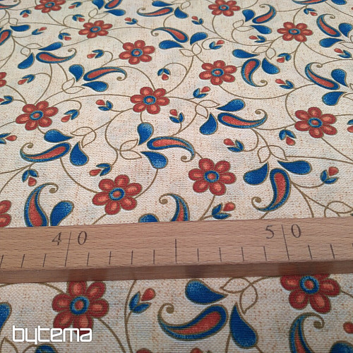 Tissu décoratif GINA BLEU