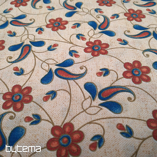 Tissu décoratif GINA BLEU