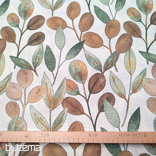 Tissu décoratif HOJAS FEUILLES VERTES
