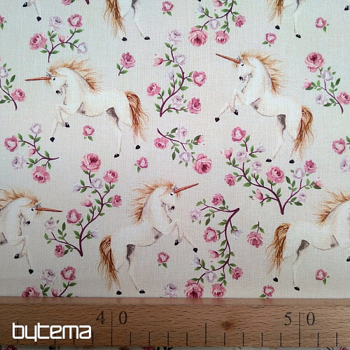Tissu en coton LICORNE
