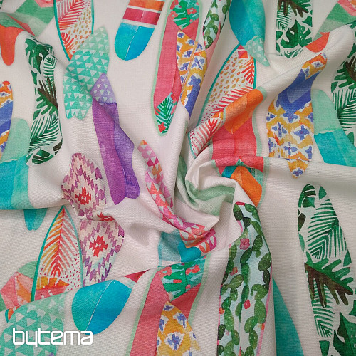 Tissu déco SURF TURQUOISE