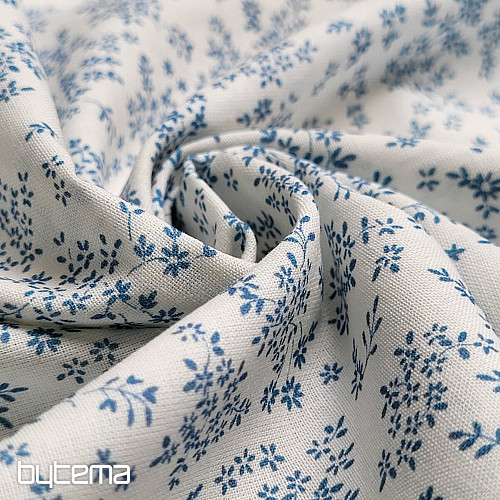 Tissu coton PANICULATA BLEU PETIT