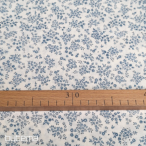 Tissu coton PANICULATA BLEU PETIT