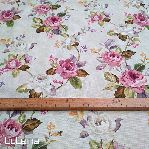 Tissu décoratif CHÂTEAU ROSE