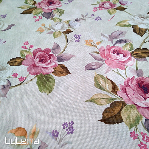 Tissu décoratif CHÂTEAU ROSE