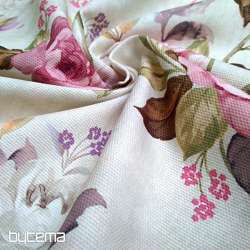 Tissu décoratif CHÂTEAU ROSE