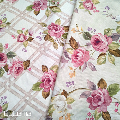 Tissu décoratif CHÂTEAU ROSE