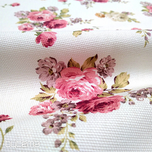 Tissu décoratif WARWICK GRANDE ROSE