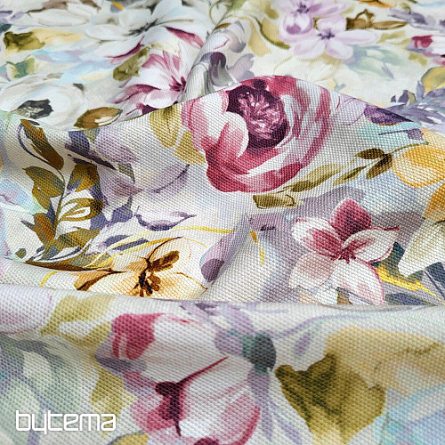 Tissu décoratif PALETTE DE FLEURS