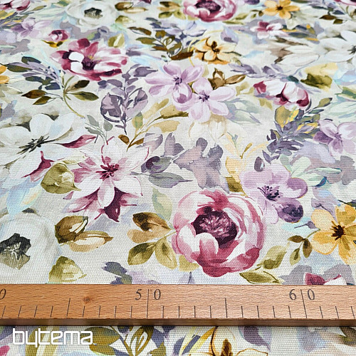Tissu décoratif PALETTE DE FLEURS