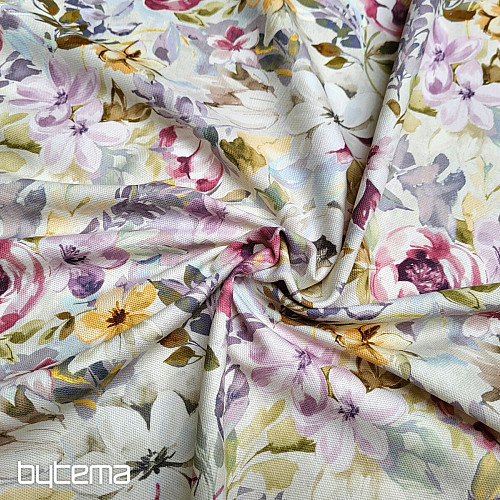 Tissu décoratif PALETTE DE FLEURS