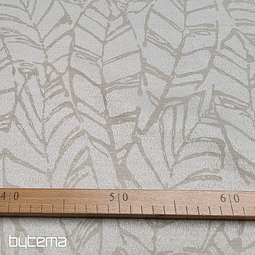 Tissu déco MALVIA feuilles beige