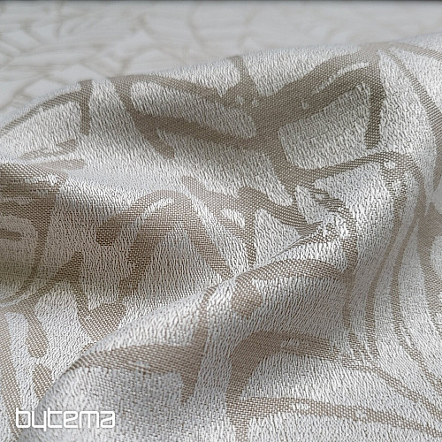 Tissu déco MALVIA feuilles beige