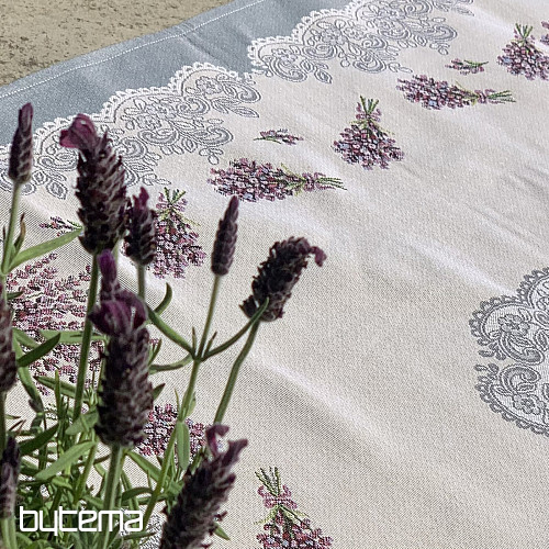 Nappe tapisserie et châle DENTELLE LAVANDE