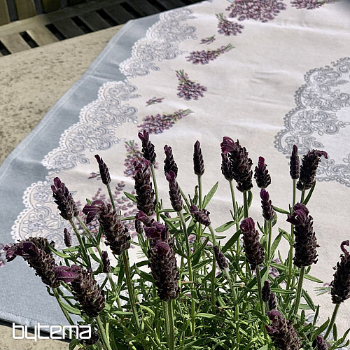 Nappe tapisserie et châle DENTELLE LAVANDE