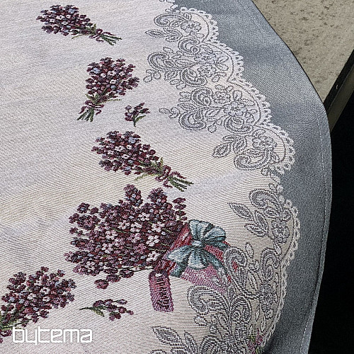 Nappe tapisserie et châle DENTELLE LAVANDE