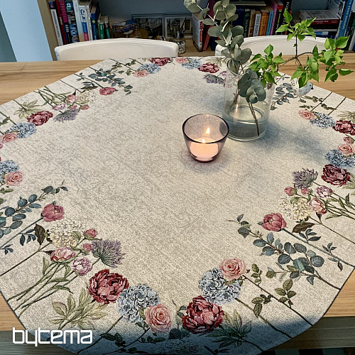 Nappe tapisserie et châle FLORES TIME