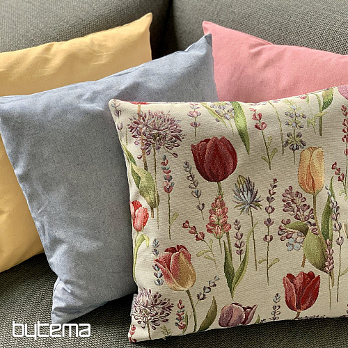Housse de coussin tapisserie TULIPE PRINTEMPS
