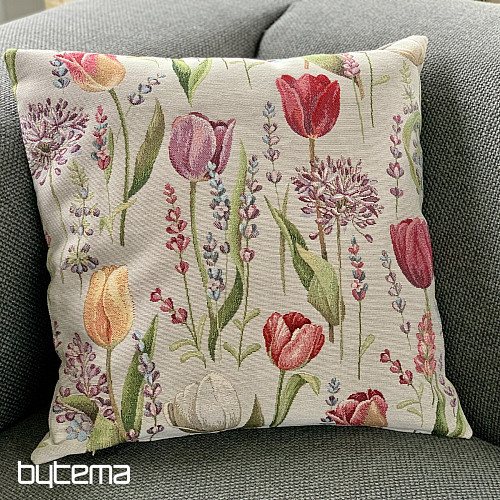 Housse de coussin tapisserie TULIPE PRINTEMPS