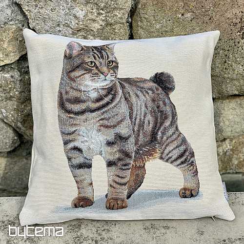 Housse de coussin tapisserie CHATON